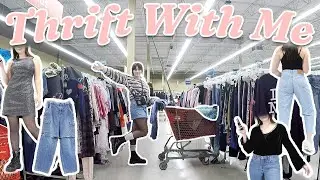THRIFT WITH ME at Value Village! I found the perfect vintage New Year's Dress!! | Haul & Try On