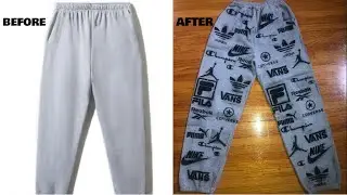 DIY MULTI LOGO PRINT SWEATPANTS 😍💦🔥 | increesemypiece