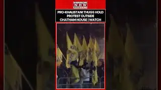 Pro-Khalistani Thugs Hold Protest Outside Chatham House Where Jaishankar Held Discussion| #shorts
