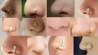 Letest gold nose piniI gold nose pin Idaily use nose ring design II traditionalgold nose pin|I new