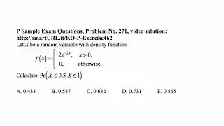 Exam P exercise for July 20, 2020