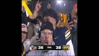 The Cal fans crashed the interview after the big win over SMU 😈😈 #collegefootball