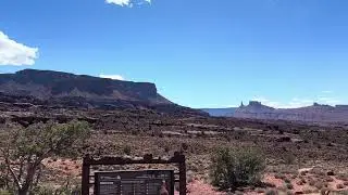 Trailhead for Fisher Towers north of Moab Utah