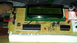 Displaying physical parameters(light brightness,temperature,humidity) on LCD using avr atmega8