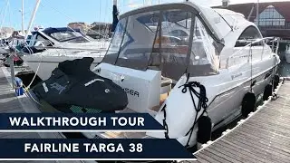 Fairline Targa 38 Full Walkthrough Tour - Volvo Penta Joystick Controls, Generator and more!
