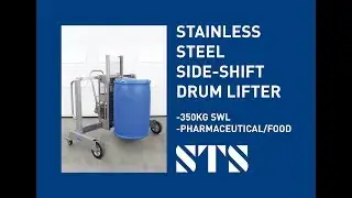 Stainless Steel Side-Shift Drum Lifter (DTP04-R500-1250-SS)
