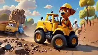 Bumpy Ride with the Digger Dog | Construction Site Song for Kids | Dig & Play Rhyme