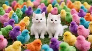 Catch Color Chicken, Cute Chicken, Duck, Rainbow Chicken, Rabbit, Cute Animals