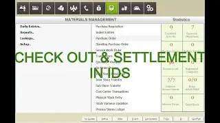 IDS NEXT 6.5 OR 7.0 HOW TO TAKE CHECK OUT IN IDS