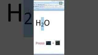 How to Write H2O in MS Word | How to Type H2O in Word #h2o #msword #wordtips