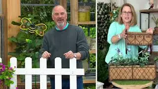 Plow & Hearth Small Wrought Iron Railing Planter with Coco Liner on QVC