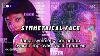 SYMMETRICAL FACE # facial symmetry correction + overall improved facial features ੈ✩‧₊˚(+gameplay🎥)
