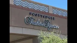 Scottsdale Arizona evening drive to Scottsdale Fashion Square | [4K] Mall and Finding parking