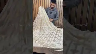 Off White Exclusive Viscose Georgette Banarasi Saree with Red Contrast Blouse Price ₹1599 Free