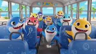 🎵 Baby Shark School Bus Ride 🚌🦈 | nursery rhymes for kids | Baby Song, Learn ABC & Numbers 🧸🌟