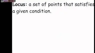 Locus I (Fixed distance from a point)