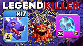 Insane TH17 Mass Dragons with RC Charge - Epic Legend League Wipeouts (CoC 2025) Clash of Clans