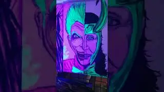 Black light art at Music alley of Mitchell Studios #bmitch999 #art #drawing #painting #spraypaint