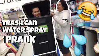 Trash Can Water Spray Prank At Walmart !!!