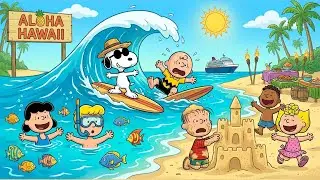 Aloha Jazz Vibes with Snoopy 🌊🌅Relaxing Jazz Music for Reading, Study or Sleeping