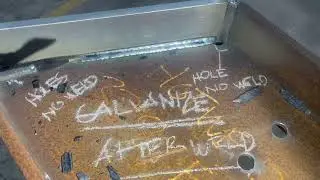 flux core welding hole don'tfill it up for galvanize #fcaw #worshop #safety #welders