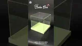 Ready-Made Crystal Cake Gift Box |  Transparent Lid Box for Cake & Bakery Gifts #GiftBox #cakeboxes