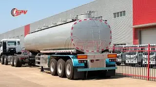 Overview of 3 axles fuel tank semi-trailer, 6 compartments
