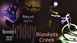 Friday the Night Ride /  Biking with Blankets Creek /  mtb night ride | sliding on leaves