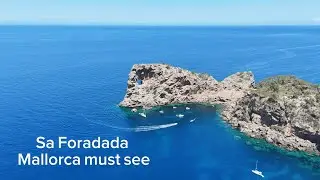 Sa Foradada Deia Mallorca must see - Window to the sea drone footage 4K