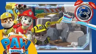 *New* Paw Patrol Marshall and Rubble Action 2 minute Toothbrush timer with toothbrushing guide