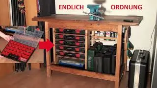 Endlich Ordung auf der Werkbank - 26&euro; Sortimentskasten Schrauben sortieren Regal Beschriftung NORP16