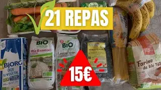 D&eacute;fi 15&euro; pour 1 SEMAINE | 0.70&euro;/repas bio |  R&eacute;duire son budget courses