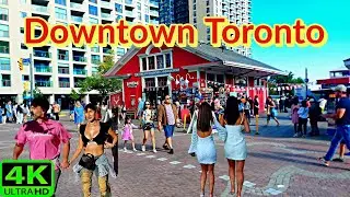 【4K】URBAN DOWNTOWN TORONTO WALK THROUGH WATERFRONT, HARBORFRONT TO SUGAR BEACH