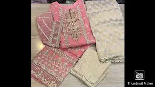 Embroidered 3pc party dresses ideas for girls#2021#shorts#trendy vogue21