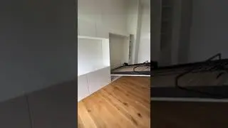 Schrankwand mit Klappbett , Oberfl&auml;che wei&szlig; Lackiert