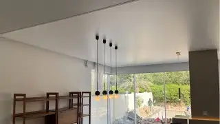 White satin stretch ceiling in Dubai