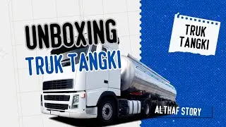Althaf Unboxing Mobil Truck Tangki Bahan Bakar | Mobil truk mainan #truk #trukmainan 