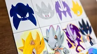 Drawing SONIC Transformations Icons VS Realistic