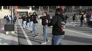IIM Amritsar performs at the Attari Border on the 72nd Republic Day
