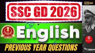 English - 05🔥SSC GD 2026🔥 PREVIOUS YEAR QUESTIONS🔥 SSC
