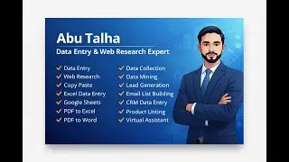 Upwork Profile Introduction | Data Entry Expert _ Abu Talha