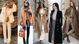 55+ stylish warm winter outfits||Korean fall dress designs||2026 street wool dress ideas