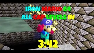 Iron Mario 64 - All Cap Levels in 3:42