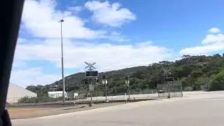 Driving though the port of Albany. 