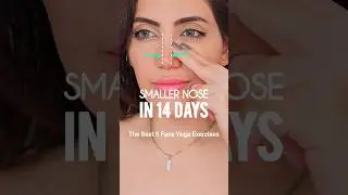 Narrow Nose in 14 Days 🤩 ( the Best 5 Face Yoga Exercises ) 😉👌 #slimnose #faceyoga #facialmassage