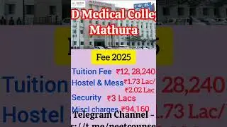 MBBS Fee 2025 K.D Medical College Mathura