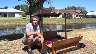Overview of the BIRASIL Wood Sandbox With Cover For Kids (link in description)