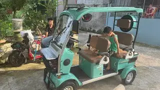 Giao xe điện 4 bánh SUPER GT A1 có điều khiển vô lăng mới nhất 2024 tại thái bình