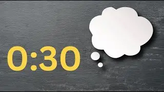 30 seconds SILENT thinking countdown timer for class activities with bells at the end