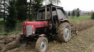 Massey Ferguson MF65 + FE35 orka Beskidy plow pflug